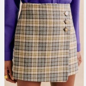 NWT Sezane skirt in June Peter arrears blue SZ 8
